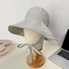 Outdoor sun protection hiking fisherman hat for women, spring and summer Korean version, versatile, face-slimming bucket hat, dual-use sun hat