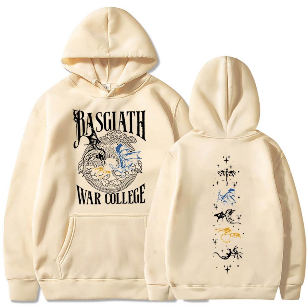 Basgiath War College Hoodie Fourth Wing Sweatshirt Iron Flame Merch Dragon Rider Hoodie Unisex Pullover Tops Streetwear
