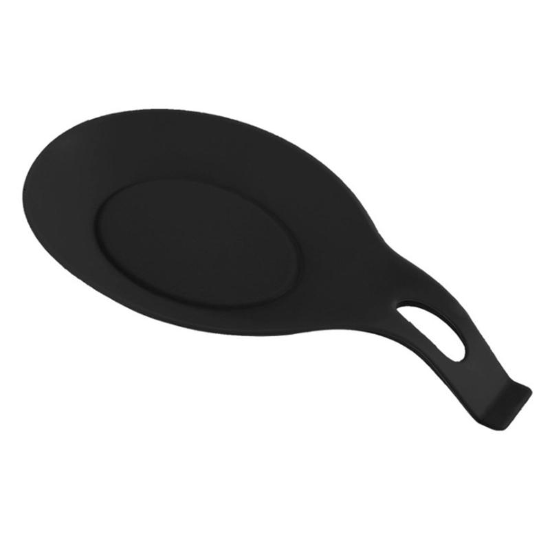 

Y3NA Silicone Heat Resistant Spoon Mat Rest Table Cutlery Fork Holder Utensil Spatula Kitchen Gadget Tool Non-slip Waterproof