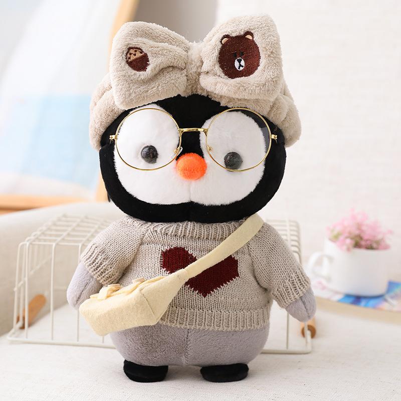 30cm Cartoon Cute Dress Up Penguin Plush Toy Stuffed Soft Kawaii Penguin Doll Animal Pillow Birthday Gift For Kids Children
