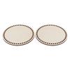 2 Pcs Wooden Crochet Bag Bottom Rounded Crochet Basket Wood Base for DIY Basket Bags