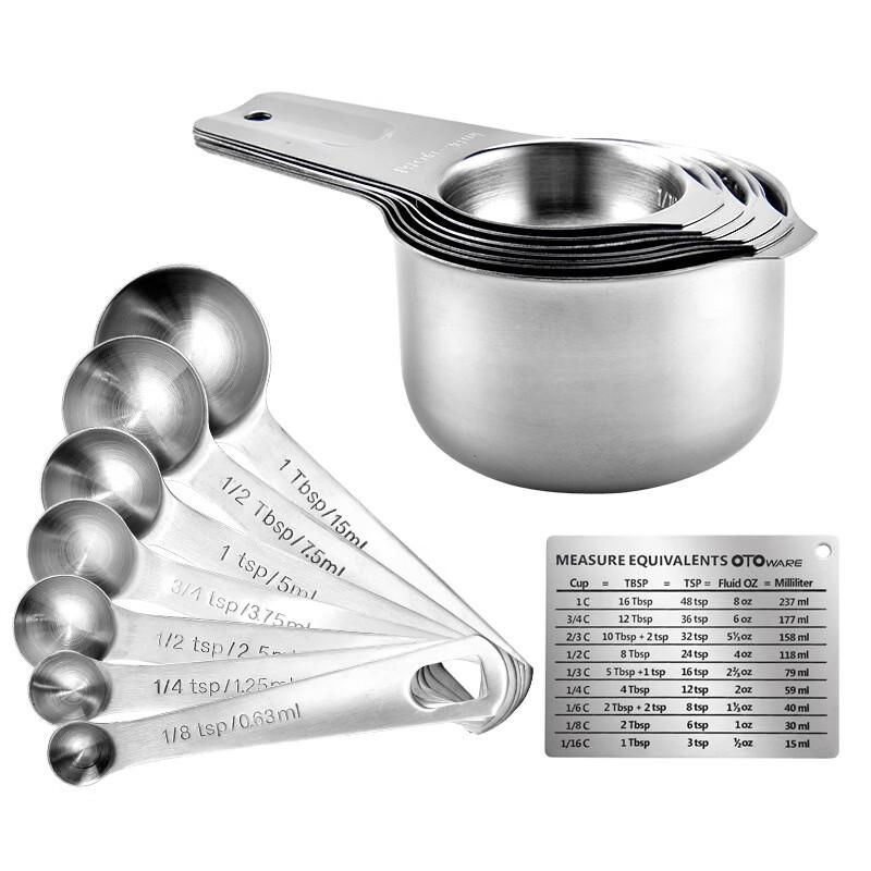 Stainless Steel Measuring Cup & Spoon Set