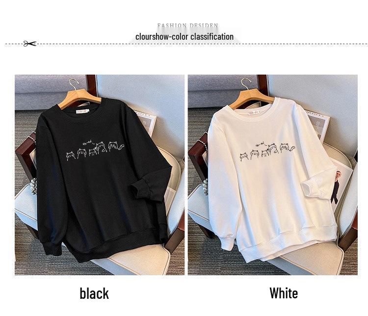 Plus Size Autumn Hoodie for 200-350 Jin, Bust 150/160, Loose Fit