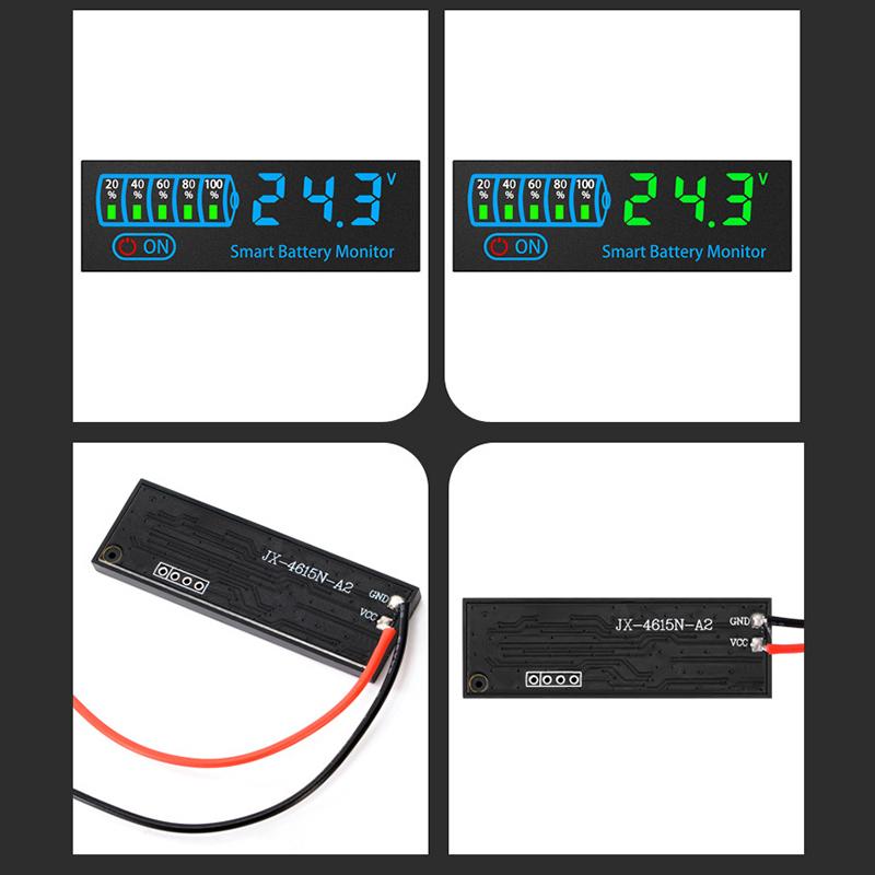 Dc7-55V Battery Level Indicator 12V 24V 18650 Lipo Lithium Battery Capacity Board Voltage Battery Charging Tester