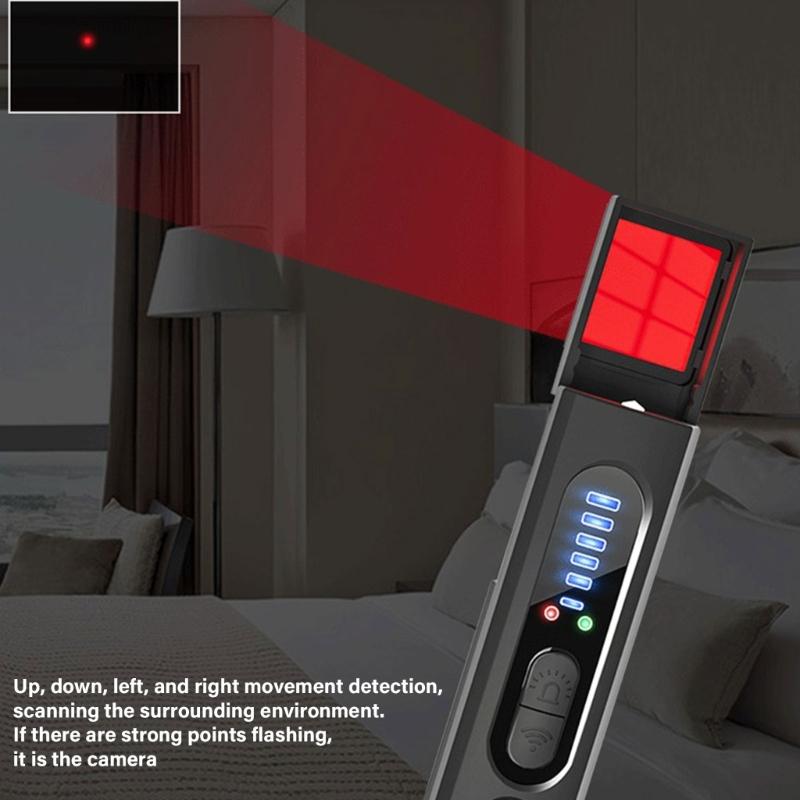 Wireless Hiddened Camera Detectors Spying Camera Finder for Home Office Travel 24H Battery with 6 Gears of Sensitivity