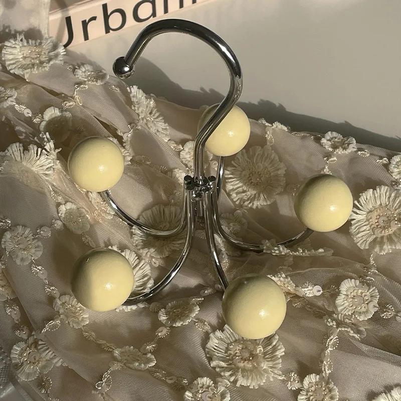 Stainless Steel Belt Hanger,Rotation Bag Hanging Rack with 5 Hooks,Closet Storage Organizer for Bra,Tank Top,Tie,Scarf