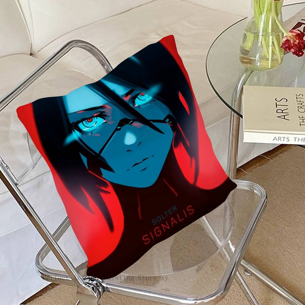1Pc Signalis Horror Indie Game Pillow Case Fashion Square Pillowcase Bedroom Sofa Room Ins Decoration Leisure