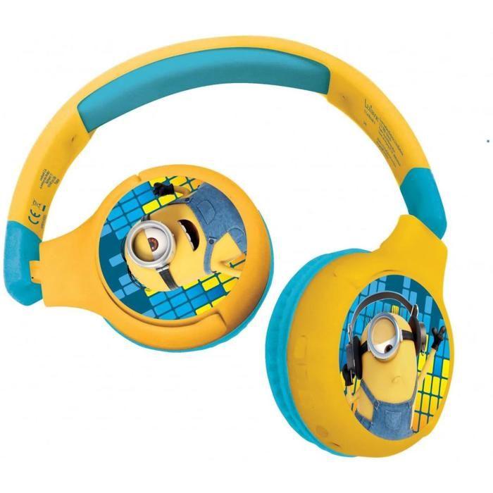 Casque audio Bluetooth et filaire pour enfants Les Minions - LEXIBOOK - Sécurité enfant - Jaune