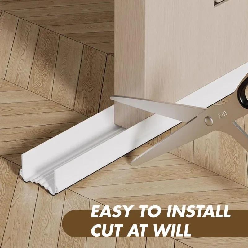Self Adhesive PVC Door Bottom Seal Strip 1M for Wind Noise Dust Proof Weather Stripping for Interior and Exterior Doors