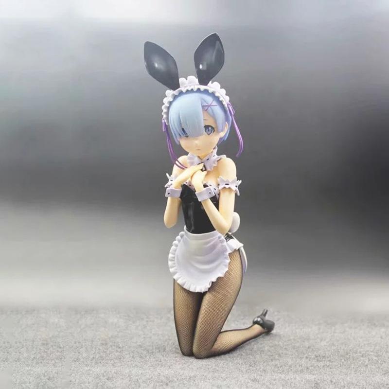 30cm Anime Re: Zero Starting Life In Another World Ram Rem Bunny Ver. 1/4 Toys PVC Action Figure Collection Doll Gift