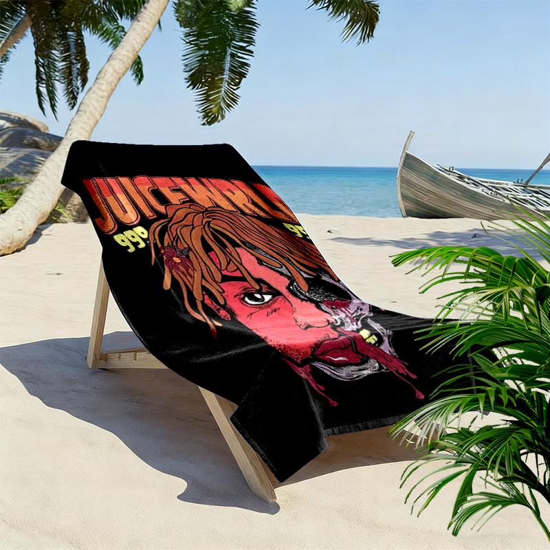 Juice Wrld: Legacy Emotion Music beach towel Outdoor camping soft seaside quick-drying swim towel Outdoor pool towel Comfort beach towel