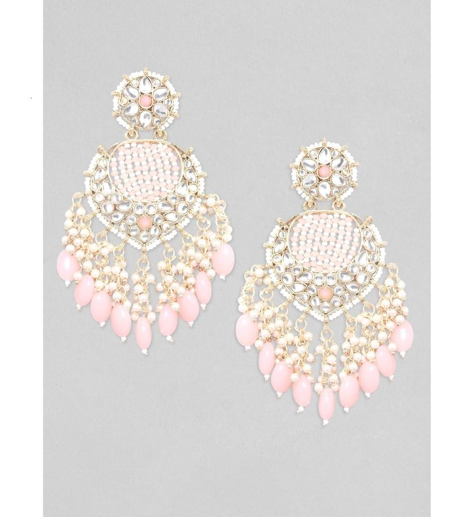 Pearl Beads Chandbali Earrings Gold Plated Traditional Wedding & Festive Jewellery for Women & Girls