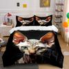 Cat-Themed Home Decor Set Soft Comfortable Duvet Cover Bedding Set Included 1*Duvet Cover & 2*Pillowcases, Gift