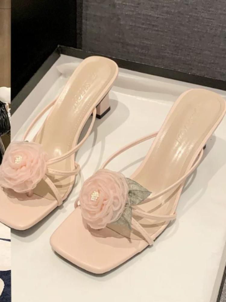Fashion Baotou 2024 Spring and Summer Women's Shoes Korean Silk Satin Pointed Bowknot Slippers Flat Heel Sets Half Slippers