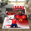 Lamine Yamal's Spain Soccer Player Floor Rug Office Rug Design for Game Room Study room Dormitory Kitchen Antislip Carpet Anime Office Decor