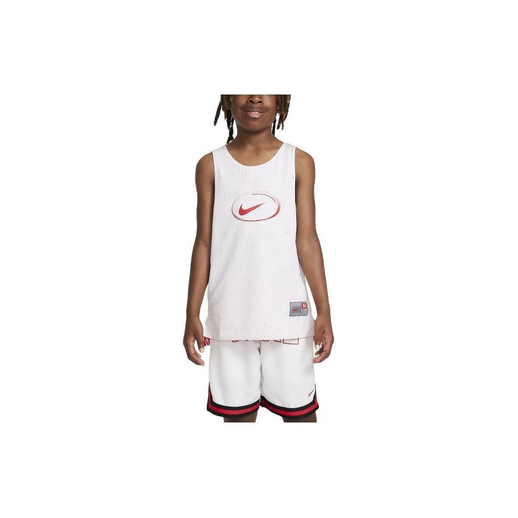(GS) Nike Culture of Basketball Reversible Jersey  White Red  Kids  FN8348-100 L