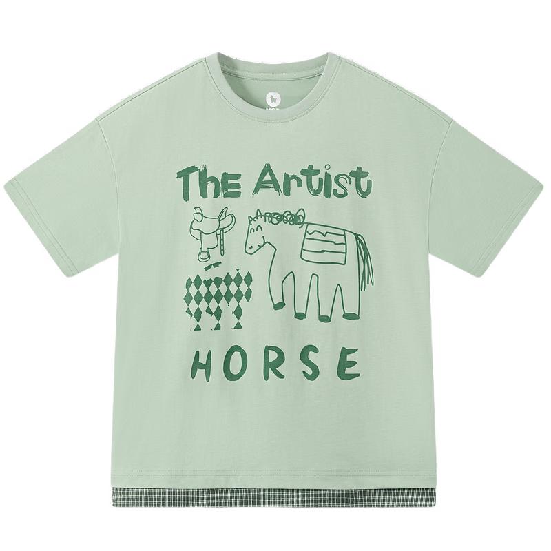 MQD Boys  Academy Style Letter Short-Sleeved T-shirt 160