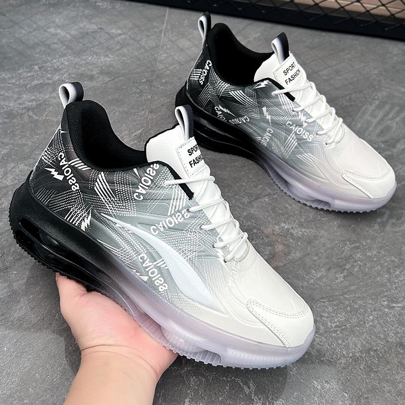 Casual Shoes Fashion Comfortable Walking Shoes Men's Spring and Autumn Lace-up Running Shoes Thick Soles
