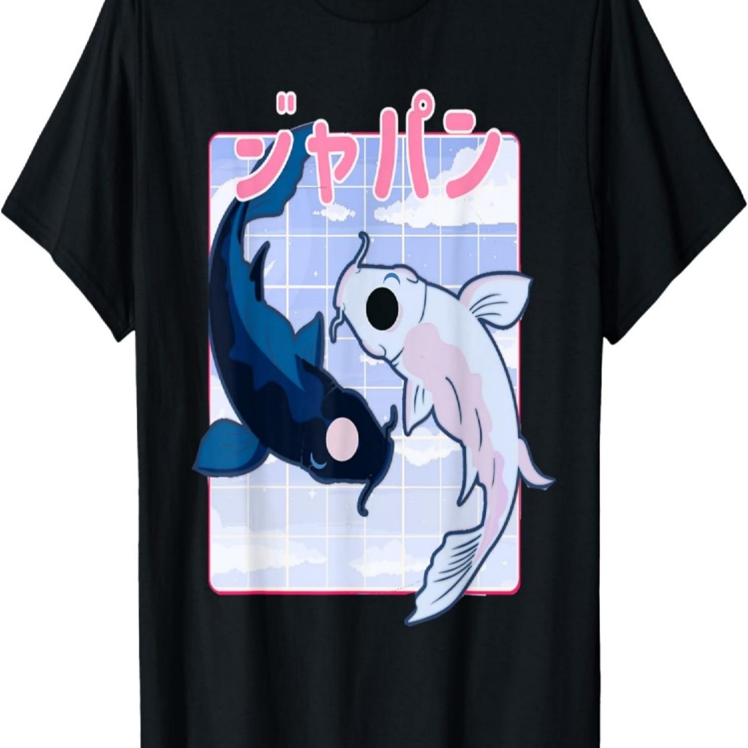 Koi Fish Nishikigoi Aesthetic Cherry Blossoms Carp T-Shirt S