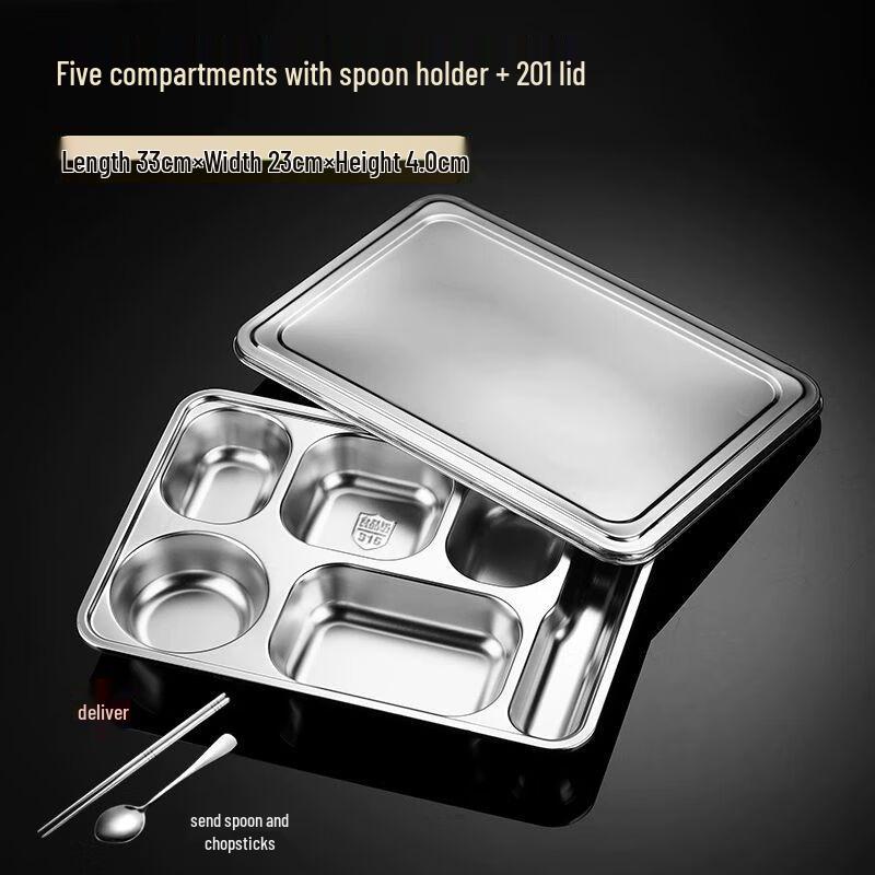 Stainless Steel Divided Meal Plate