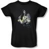 Elvis Presley - Camiseta Feminina Pintada do Rei em Preto