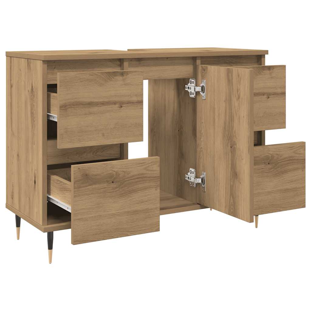 Bathroom Cabinet Artisan Oak 80x33x60 cm Particleboard