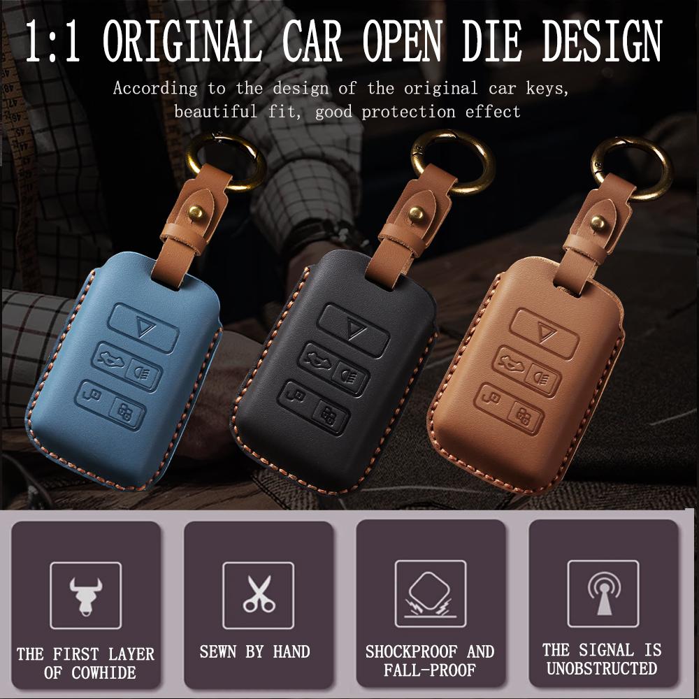 Car Key Case Holder Keychain For Land Rover Range Rover Discovery 5 Sport   For Jaguar Xel E-Pace  Accessories