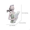 Bouquet Girl Sculpture Artistic Figurine with Flower Statue