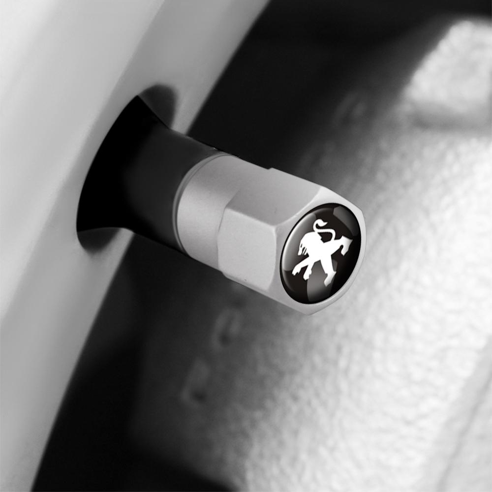 2026 Heißer Autoaufkleber für Peugeot 207 3008 206 208 308 307 407 508 2008 5008 Aluminium Metall Auto Reifenventilkappe Auto Emblem Nylon