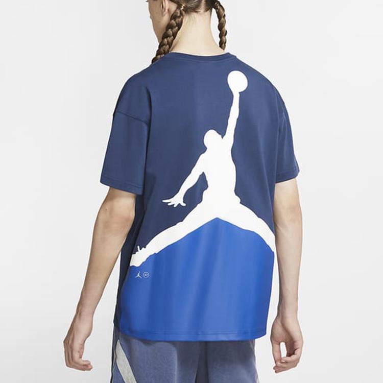 Air Jordan x Fragment T-Shirt Navy/Sport Royal/White Men Tops Blue DA2985-414