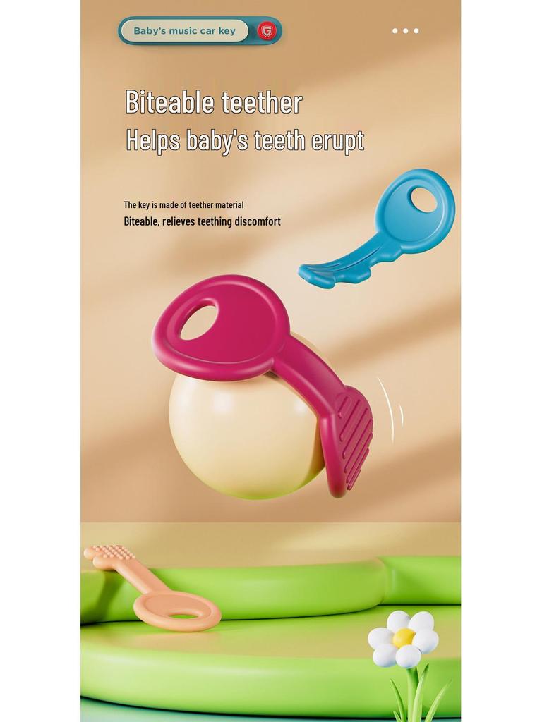 Children's Musical Keychain Car Toy with Lights and Sounds for Early Education