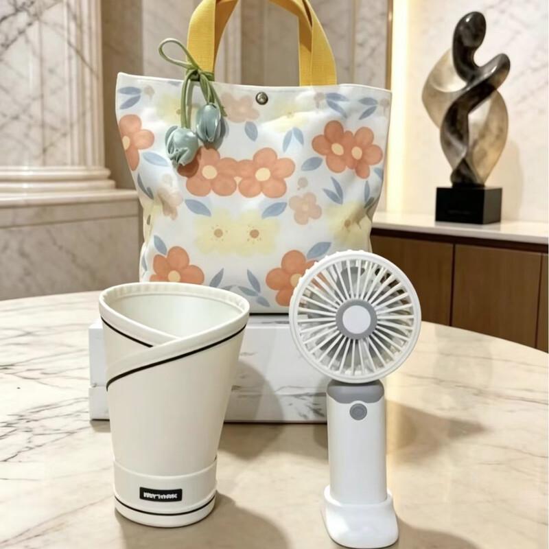 Dragon Boat Festival Portable Cooling Fan Bundles Small Fan + Sun Hat