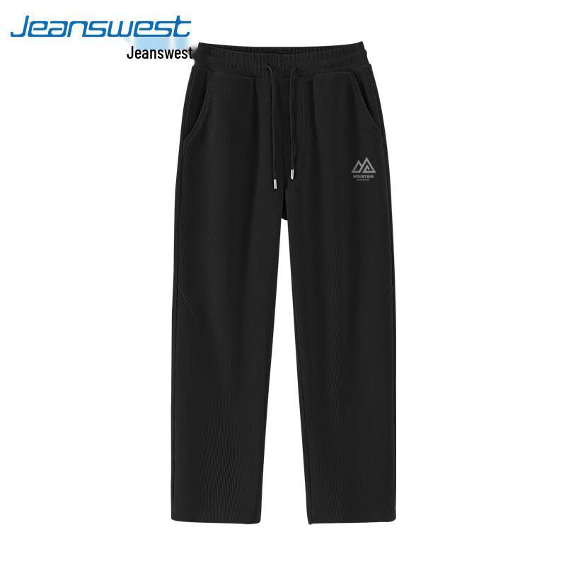 Jeanswest Men's Autumn Chenille Straight Wide-Leg Casual Pants