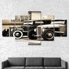 Vintage American Hot Rod Cars Canvas 5 Piece Five Panel Print Modern Wall Art Poster Picture Home Decor Gift For Him For Her