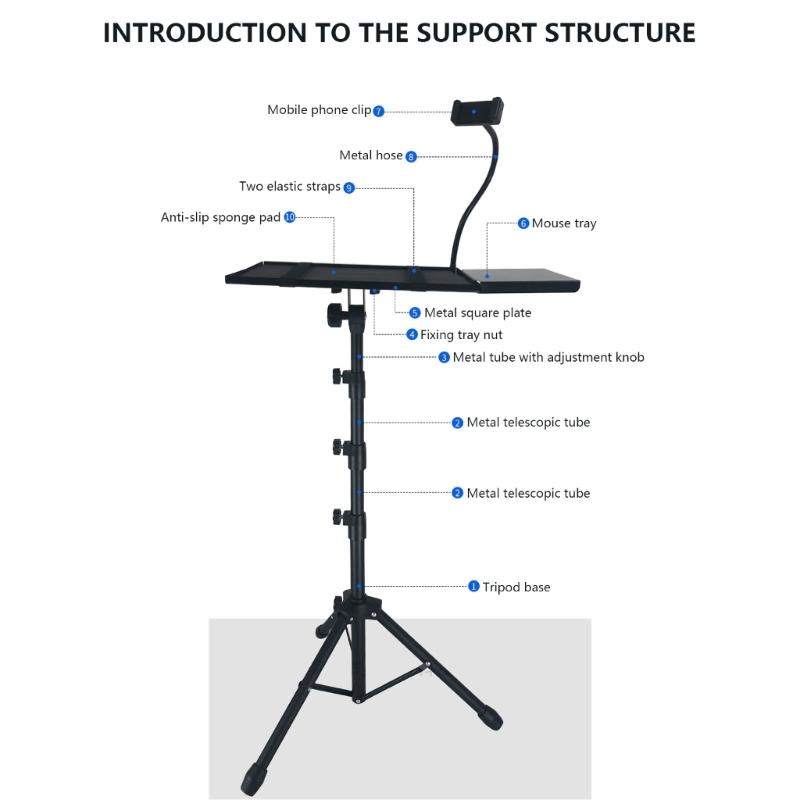 Portable Folding Projectors Mount With AntiSlip Base Universal Compatibility For Laptops Equipment