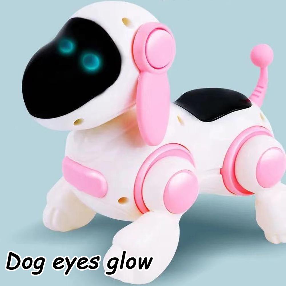 Cão Robô Interativo Para Crianças Filhote Eletrônico Que Anda Com Luzes Cantando Brinquedo Educativo Presente Sem Bateria