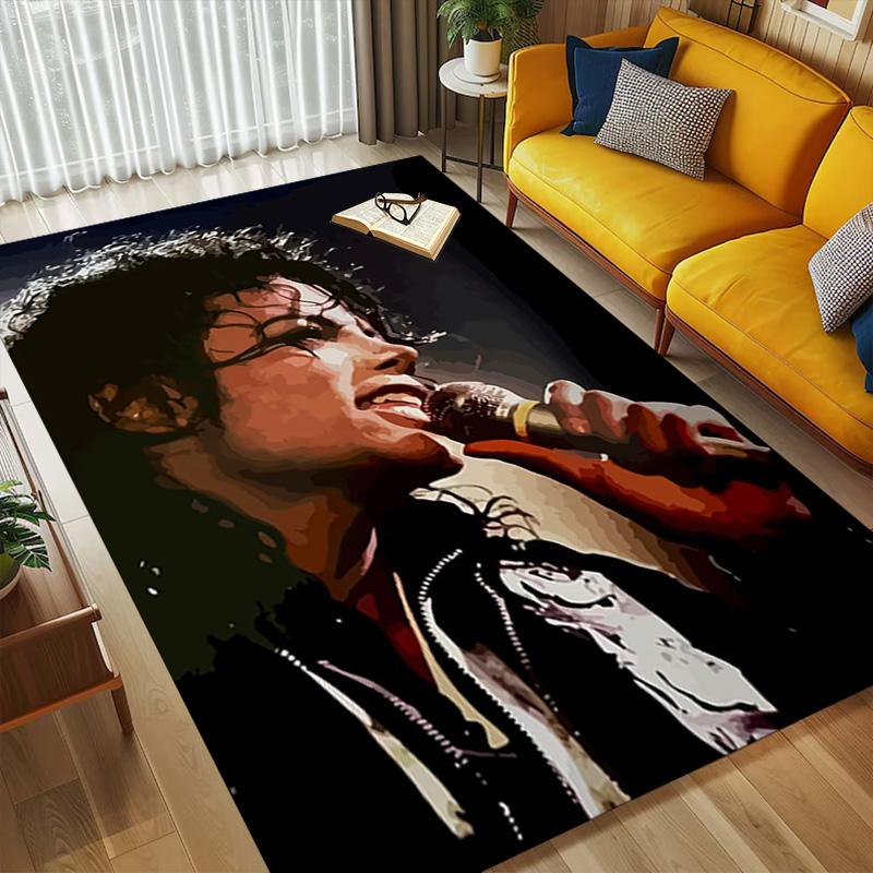 Michael Jackson Living Room Nonslip Area Rug Soft Carpet For Bedroom Gameoom Playroom Sofa Office Home Decor Doormat