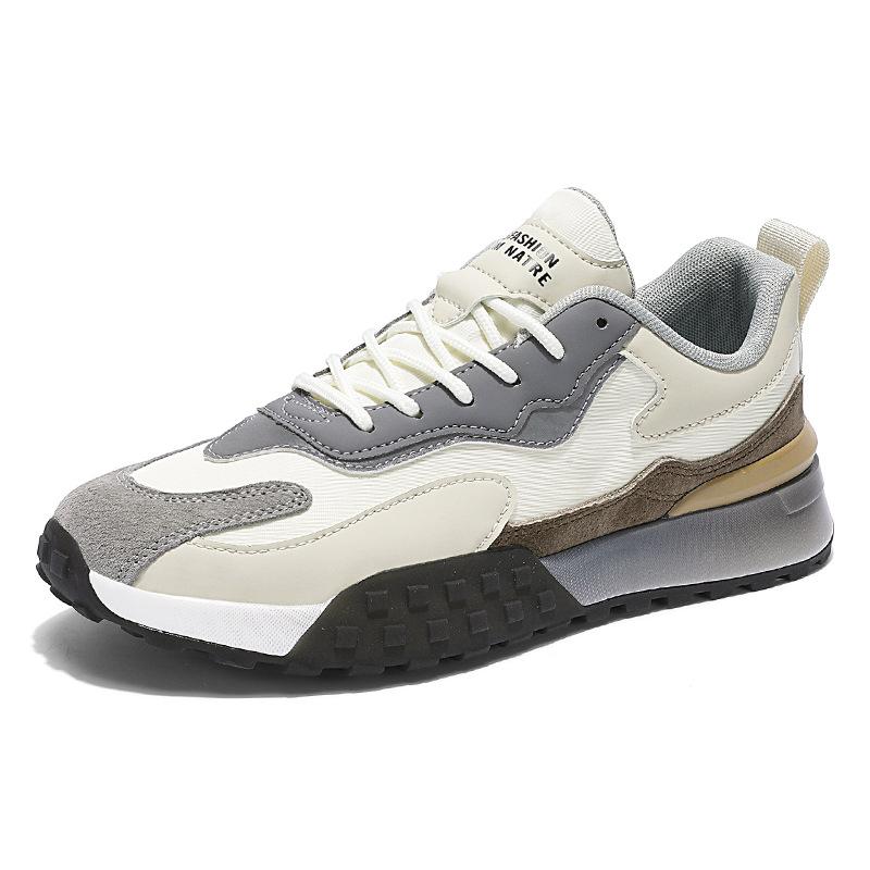 

Tide spring and autumn summer new casual outdoor commuting sports shoes comfortable daily hiking shoes 44 бежевий