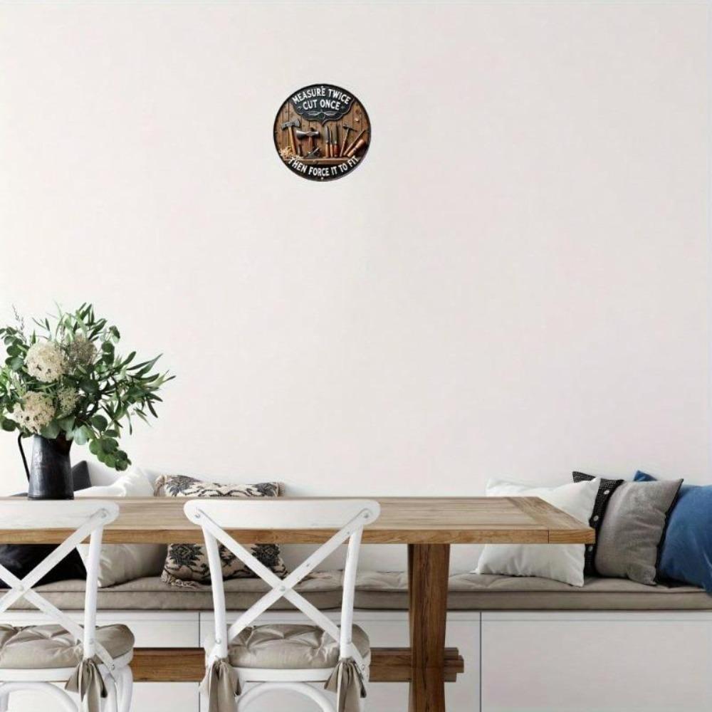 Woodworking Sign Carpentry Tools Wall Art Tin Metal Decor