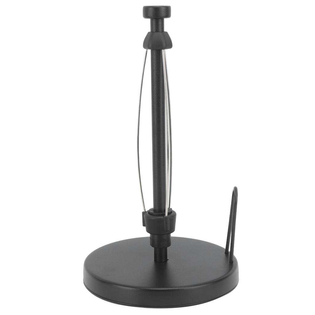Paper Towel Holder with Damping Effect Stainless Steel Punch Free Single Hand Operable Paper Towel Stand for Home Black