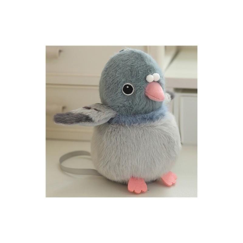 Cute Parrot Sparrow Pigeon Kingfisher Bird Animal Magnetic Plush Doll Pendant For Collectors Display Home Decor