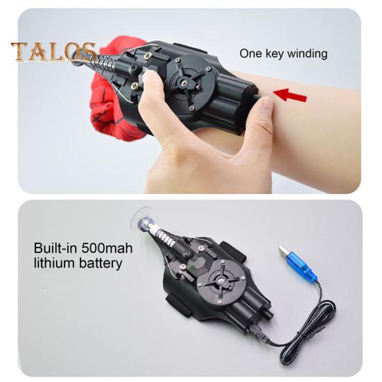 Ηλεκτρικός Εκτοξευτής Ιστού Αράχνης με Γάντι Βεντούζες Μαγνήτες Κατσαβίδι Επαναφορτιζόμενος Παιδικός Εκτοξευτής Νήματος Παιχνίδι Εκτόξευσης Ιστού Δώρο για Φαν της Ταινίας