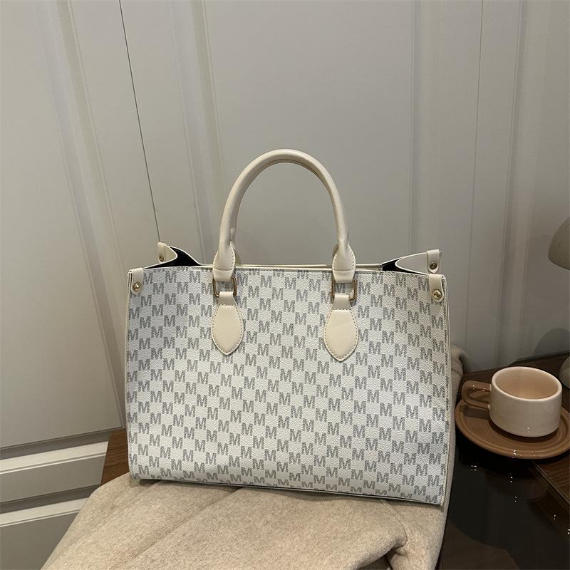 Retro Printing New Fashion Simple Large Capacity Tote Bag Trendy Hand Carry Commuter Women Tote Bag