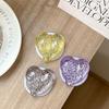 Solid Color Glitter Heart-Shaped Three-Dimensional Mobile Phone Airbag Bracket Magnetic Attraction Suitable For Magsafe Creative Ring