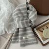 Winter Warm Striped Pure Wool Scarf Korean Style Versatile Knitted Scarf