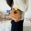 Cute Cartoon Capybara Crossbody Phone Bag Large Capacity Zipper Shoulder Bag with Adjustable Strap Kids Storage Bag