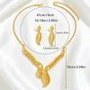 Dubai Middle East Bridal Necklace Earrings Hollow Carved Exquisite Pattern Jewelry Jewelry Suitable for Women Wedding Banquet