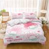 Miniso-My Melody Set Copripiumino Set Biancheria da Letto per Bambini Casa Matrimoniale Set da 3 Pezzi 1 Copripiumino Lusso 100% Poliestere Stampato Moderno
