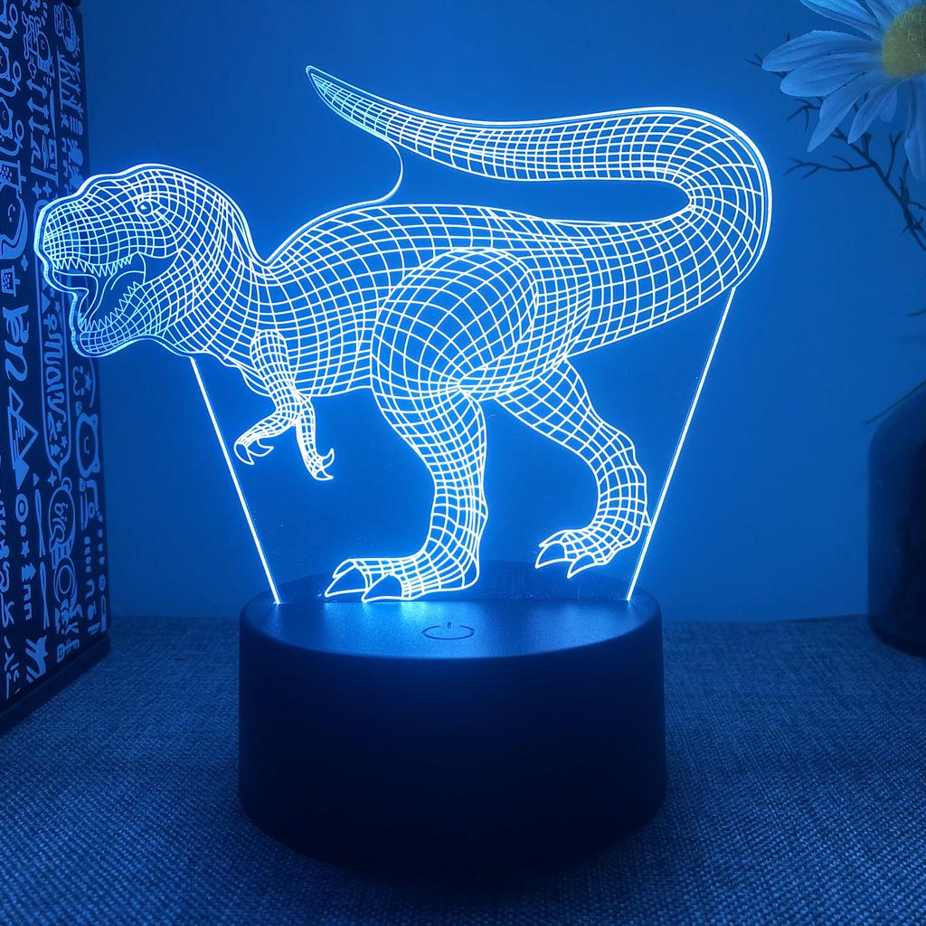 Jurassic Park 3D Lamp Dinosaur Animals PVC Model  Led Night Light Kid Dino Table Lamp Cute Nightlight Room Decor Christmas Gifts