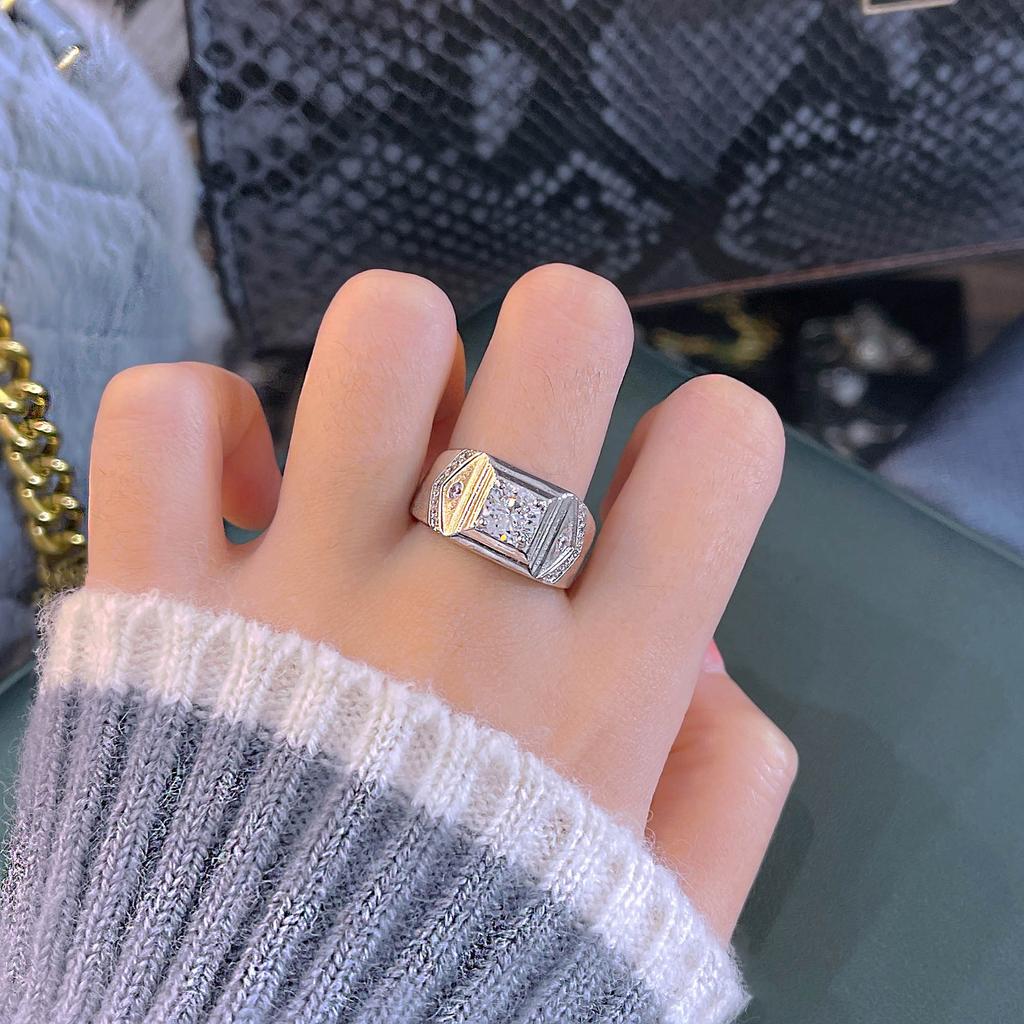 100 % Color Mens Finger Ring Bridal Bridal Bands Diamond Jewelry Bizuteria Origin Color  Jewelry Engagement Anel Box
